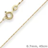 0,7mm Criss-cross-Kette Collier Halskette aus 585 Gold Gelbgold 45cm
