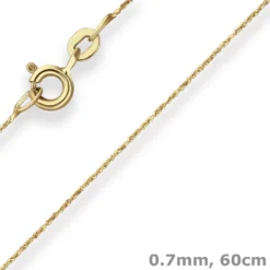 0,7mm Criss-cross-Kette Collier Halskette aus 585 Gold Gelbgold 60cm