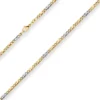 2,7mm Dollarkette Goldkette Collier Halskette aus 585 Gold gelb/weiß 45cm