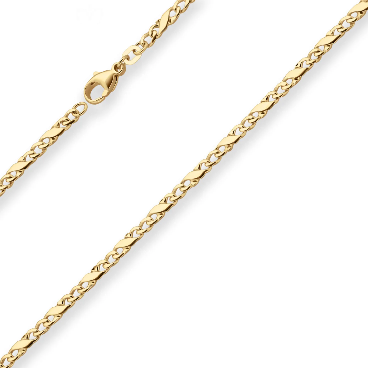 3,4mm Dollarkette Goldkette Collier Halskette aus 333 Gold Gelbgold 60cm