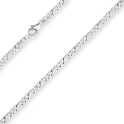 3,7mm Dollarkette Kette Collier Halskette aus 925 Silber matt-glänzend 50cm
