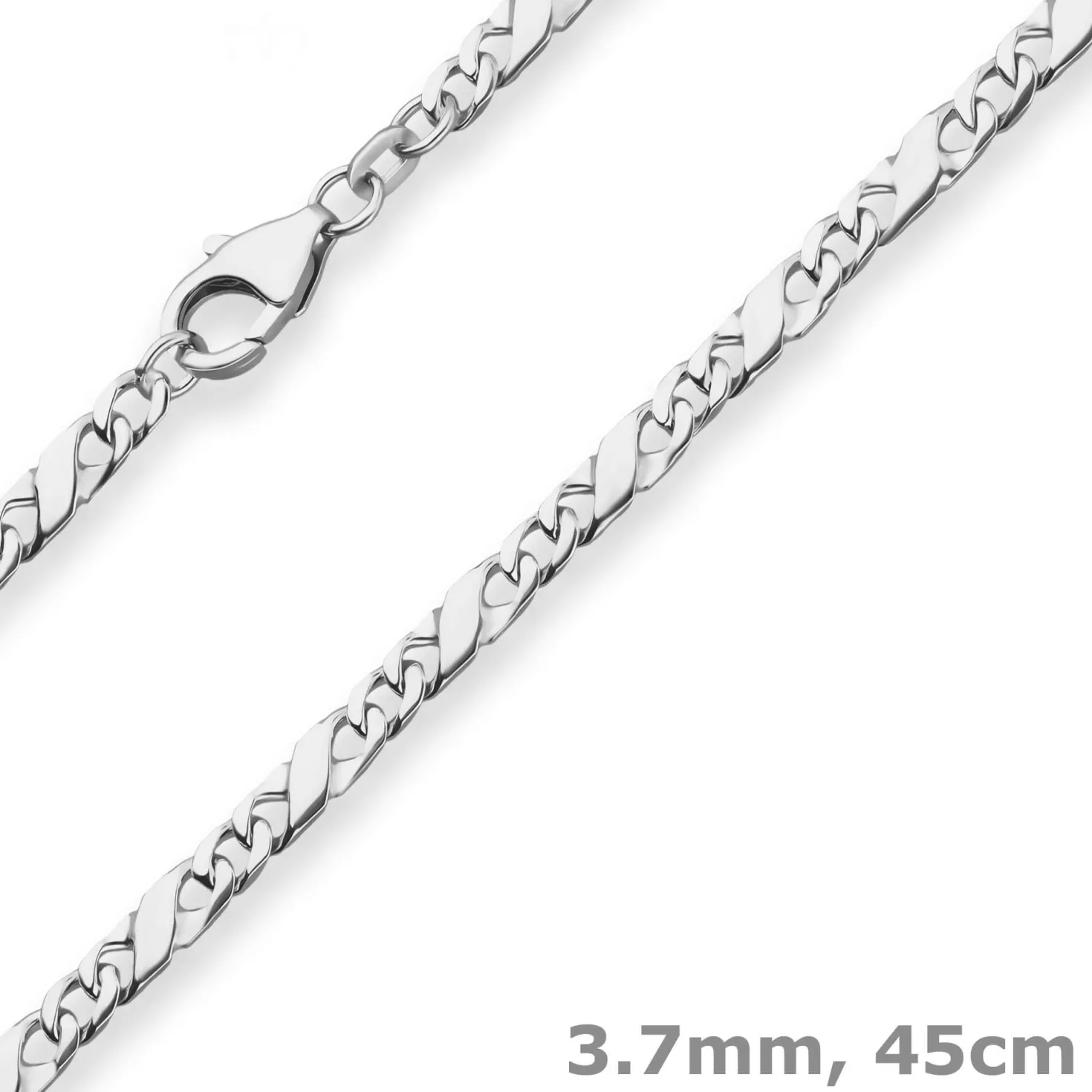 3,7mm Dollarkette Silberkette Collier Halskette aus 925 Silber 45cm