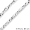 4,9mm Dollarkette Silberkette Collier Halskette aus 925 Silber 55cm