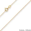 1mm Doppelankerkette Goldkette Collier Halskette aus 375 Gold Gelbgold 42cm