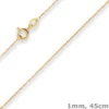1mm Doppelankerkette Goldkette Collier Halskette aus 333 Gold Gelbgold 45cm
