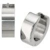 13,6mm Edelstahl Creolen Klappcreolen, kantig mattiert, für Damen