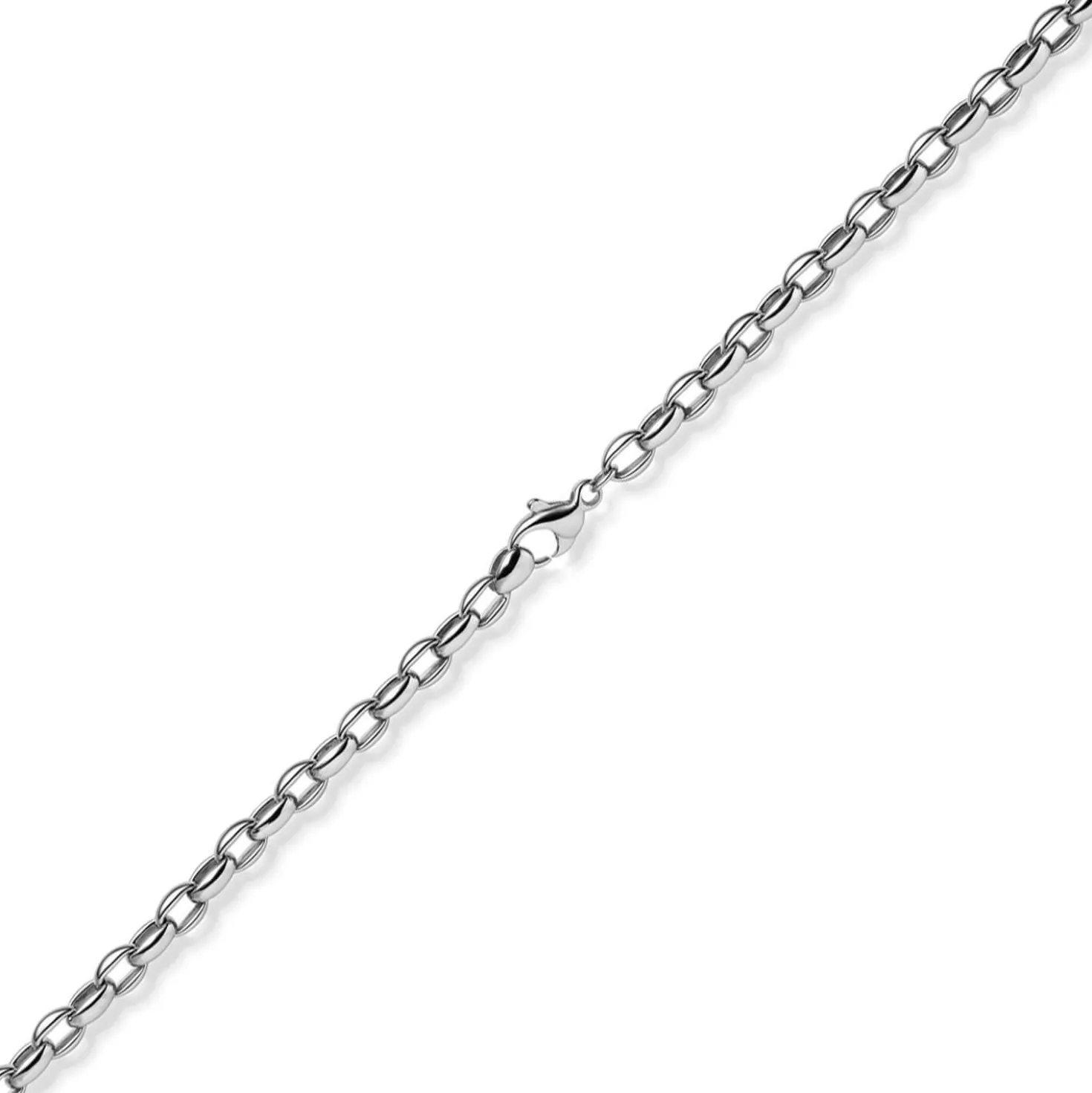 5mm Erbs-Anker oval Kette Halskette Collier aus 585 Gold Weißgold 50cm