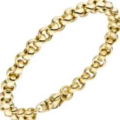 6,1mm Erbsarmband Armband Armschmuck aus 585 Gold Gelbgold 19cm
