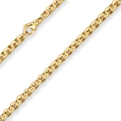 6mm Erbskette Goldkette Collier Halskette aus 585 Gold Gelbgold 60cm