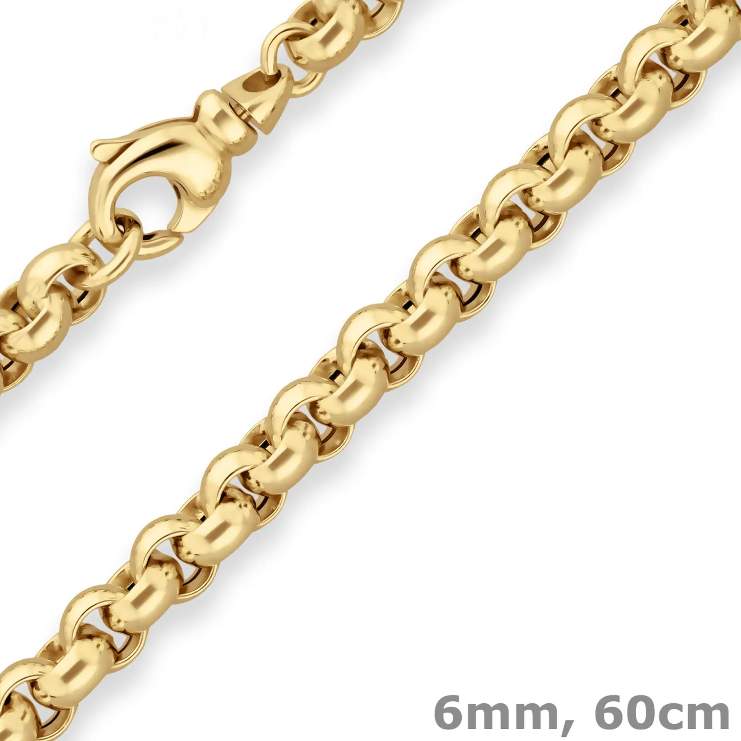 6mm Erbskette Goldkette Collier Halskette aus 585 Gold Gelbgold 60cm