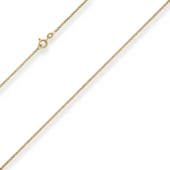 1,5mm Erbskette Goldkette Collier Halskette aus 585 Gold Gelbgold 50cm