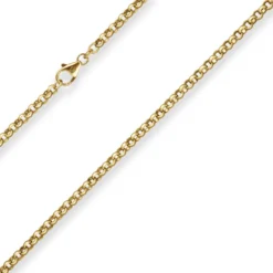 4mm Erbskette Goldkette Collier Halskette aus 585 Gold Gelbgold 55cm