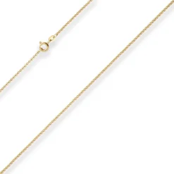 1,5mm Erbskette Goldkette Collier Halskette aus 585 Gold Gelbgold 50cm