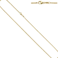 1,5mm Erbskette Kette Collier, 333 Gold Gelbgold, Goldkette, 40 cm