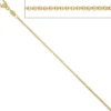 1,5mm Erbskette Kette Collier, 585 Gold Gelbgold, Goldkette, 42cm