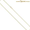 1,5mm Erbskette Kette Collier, 585 Gold Gelbgold, Goldkette, 36 cm