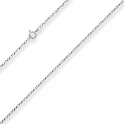 2mm Erbskette Silberkette Collier Halskette aus 925 Silber rhodiniert 60cm