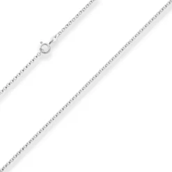 2mm Erbskette Silberkette Collier Halskette aus 925 Silber 70cm