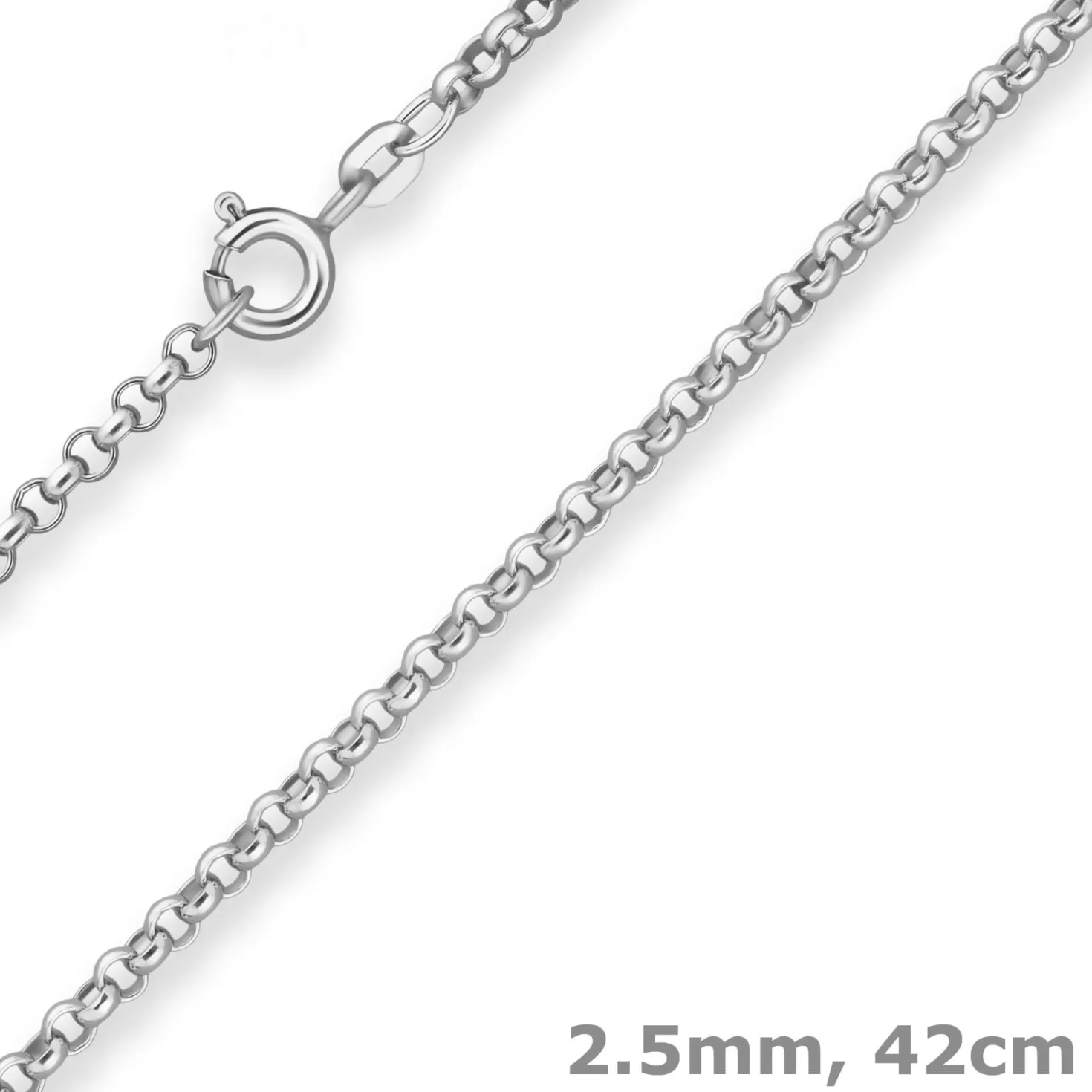 2,5mm Erbskette Silberkette Collier Halskette aus 925 Silber 42cm