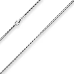 3mm Erbskette Silberkette Collier Halskette aus 925 Silber rhodiniert 60cm