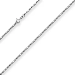 2,5mm Erbskette Silberkette Collier Halskette aus 925 Silber rhodiniert 70cm
