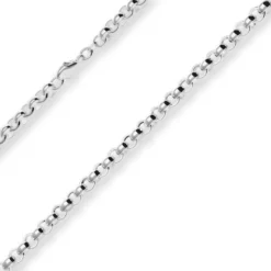 6,1mm Erbskette Silberkette Collier Halskette aus 925 Silber 45cm