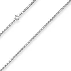 2,5mm Erbskette Silberkette Collier Halskette aus 925 Silber rhodiniert 70cm