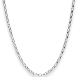 3,1mm Erbskette Silberkette Collier Halskette aus 925 Silber rhodiniert 80cm