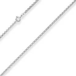 2,5mm Erbskette Silberkette Collier Halskette aus 925 Silber 80cm