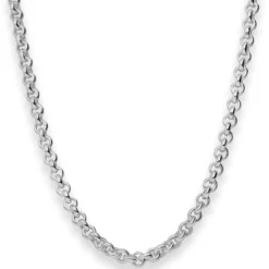 5,1mm Erbskette Silberkette Collier Halskette aus 925 Silber rhodiniert 50cm