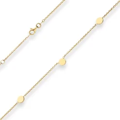 1,7mm Fantasiekette Armband mit Gravurplatten aus 375 Gold Gelbgold 19cm