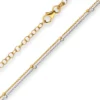 1,4mm Fantasiekette Goldkette Collier Halskette aus 585 Gold gelb/weiß 42cm
