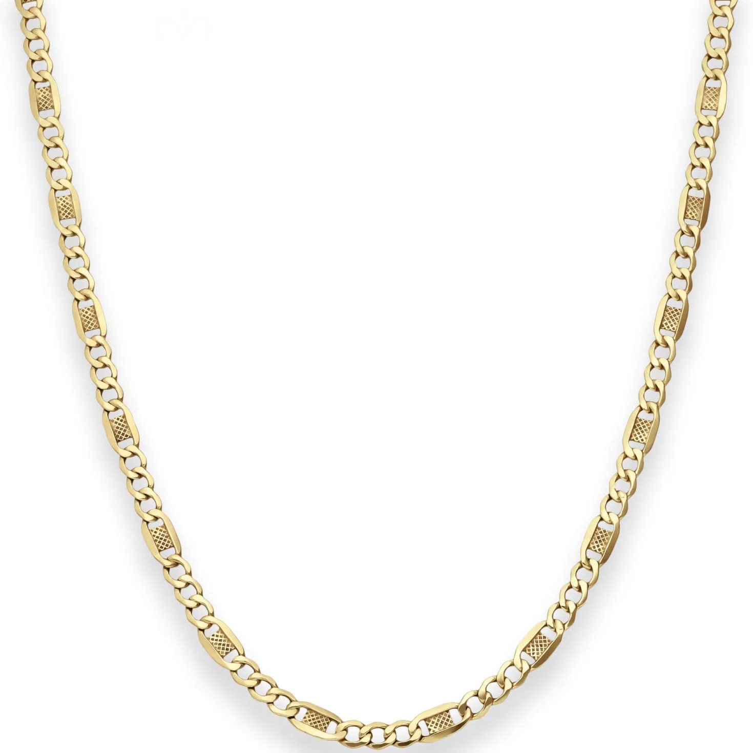 3,8mm Fantasiekette Goldkette Collier Halskette aus 585 Gold Gelbgold 55cm