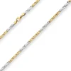 3,7mm Fantasiekette Goldkette Collier Halskette aus 585 Gold gelb/weiß 50cm