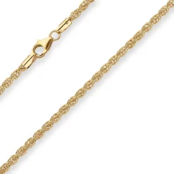 3mm Fantasiekette Goldkette Collier Halskette aus 375 Gold Gelbgold 50cm