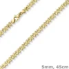 5mm Fantasie Kette Halskette Collier Schmetterlinge aus 585 Gold Gelbgold 45cm