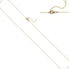 0,6mm feine Ankerkette Kette Halskette aus 750 Gold Gelbgold 42-45cm