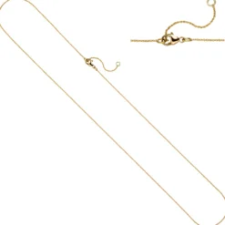 0,6mm feine Ankerkette Kette Halskette aus 750 Gold Gelbgold 42-45cm