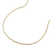 0,6mm feine Kette Phantasiekette Halsschmuck, 585 Gold Gelbgold, 45cm, Damen