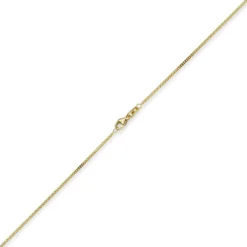 1mm feine Panzerkette 585 Gold Gelbgold, Kette Collier Halskette, 50cm