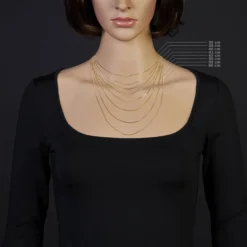 1mm feine Panzerkette 585 Gold Gelbgold, Kette Collier Halskette, 38cm