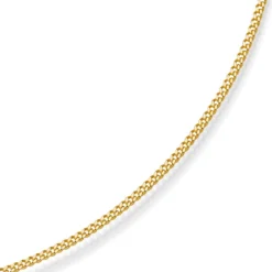 1mm feine Panzerkette 585 Gold Gelbgold, Kette Collier Halskette, 45cm