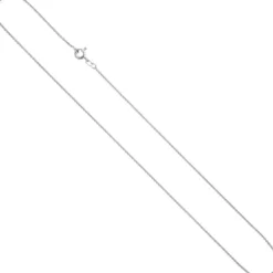 1,1mm feine Rundanker-Kette Halskette Collier aus 925 Silber rhodiniert 42cm