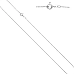 1,1mm feine Rundanker-Kette Halskette Collier aus 925 Silber rhodiniert 45cm