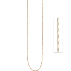 0,8mm feine Venezianerkette Kette Collier aus 925 Silber rotgold vergoldet 42cm