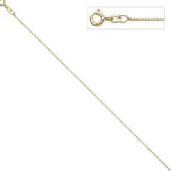 0,9mm feine Venezianerkette Kette Collier Halskette 925 Silber vergoldet 42cm