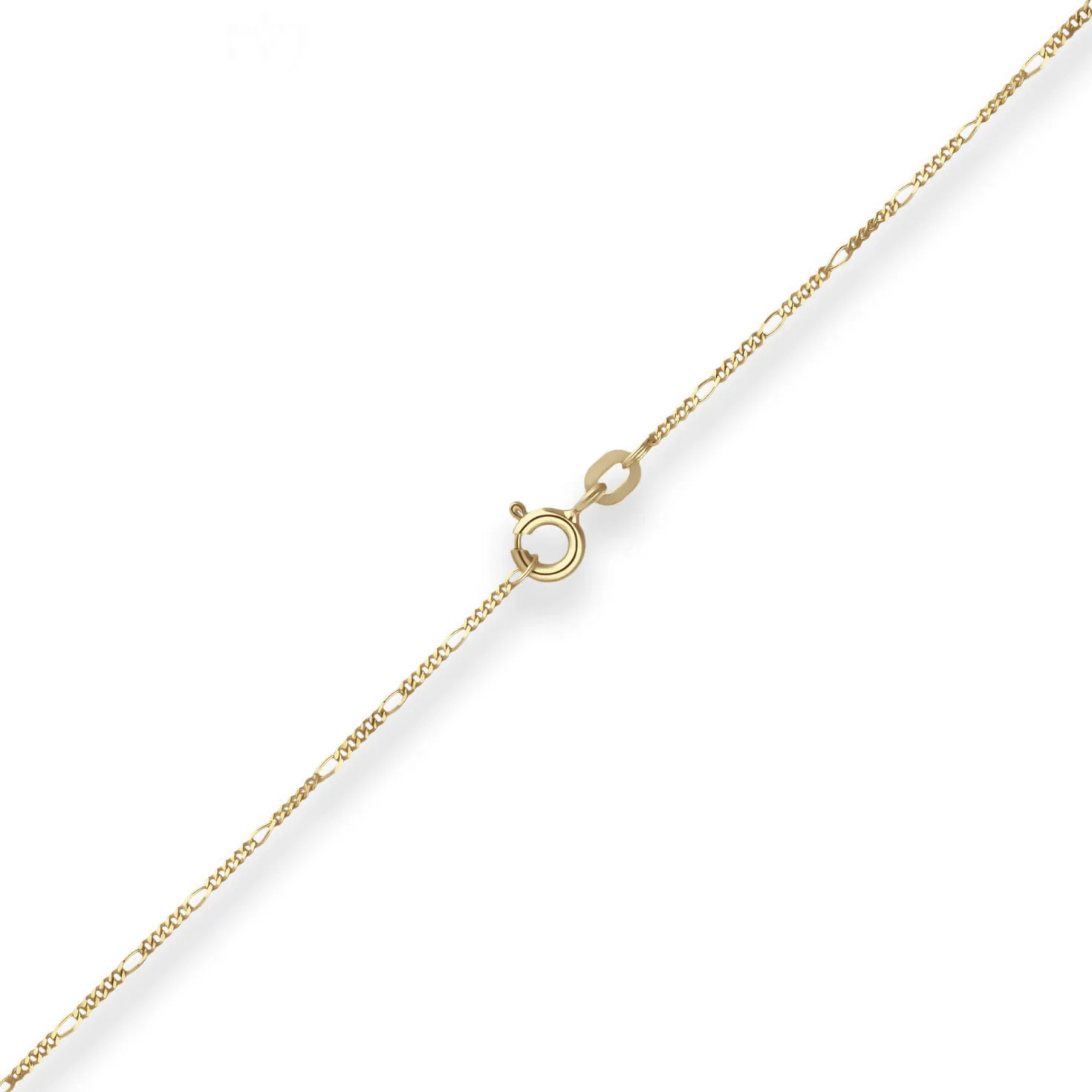 1,1mm Figarokette diamantiert Collier Halskette aus 585 Gold Gelbgold 42cm