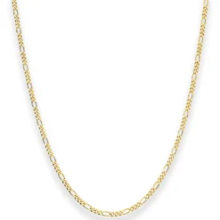 2,2mm Figarokette diamantiert Collier Halskette aus 585 Gold Gelbgold 42cm