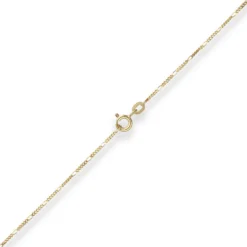 1,1mm Figarokette diamantiert Collier Halskette aus 585 Gold Gelbgold 36cm