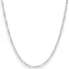 1,9mm Figarokette diamantiert Collier Halskette aus 925 Silber rhodiniert 60cm